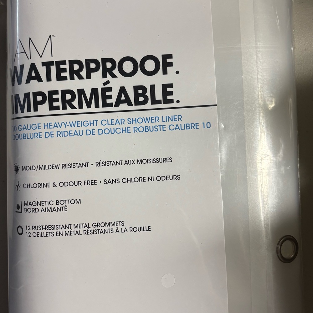 10 Gauge Heavy-Weight Clear Shower Liner